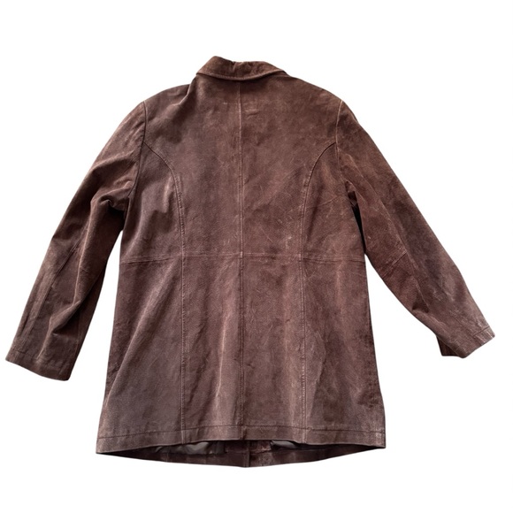 Vintage Cherokee Women’s Brown Suede Leather Jacket XL Retro Western Coat - Picture 4 of 6